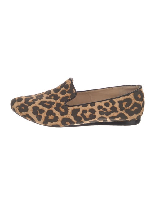 Veronica Beard Canvas Animal Print Loafers