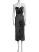 Veronica Beard Striped Strapless Jumpsuit