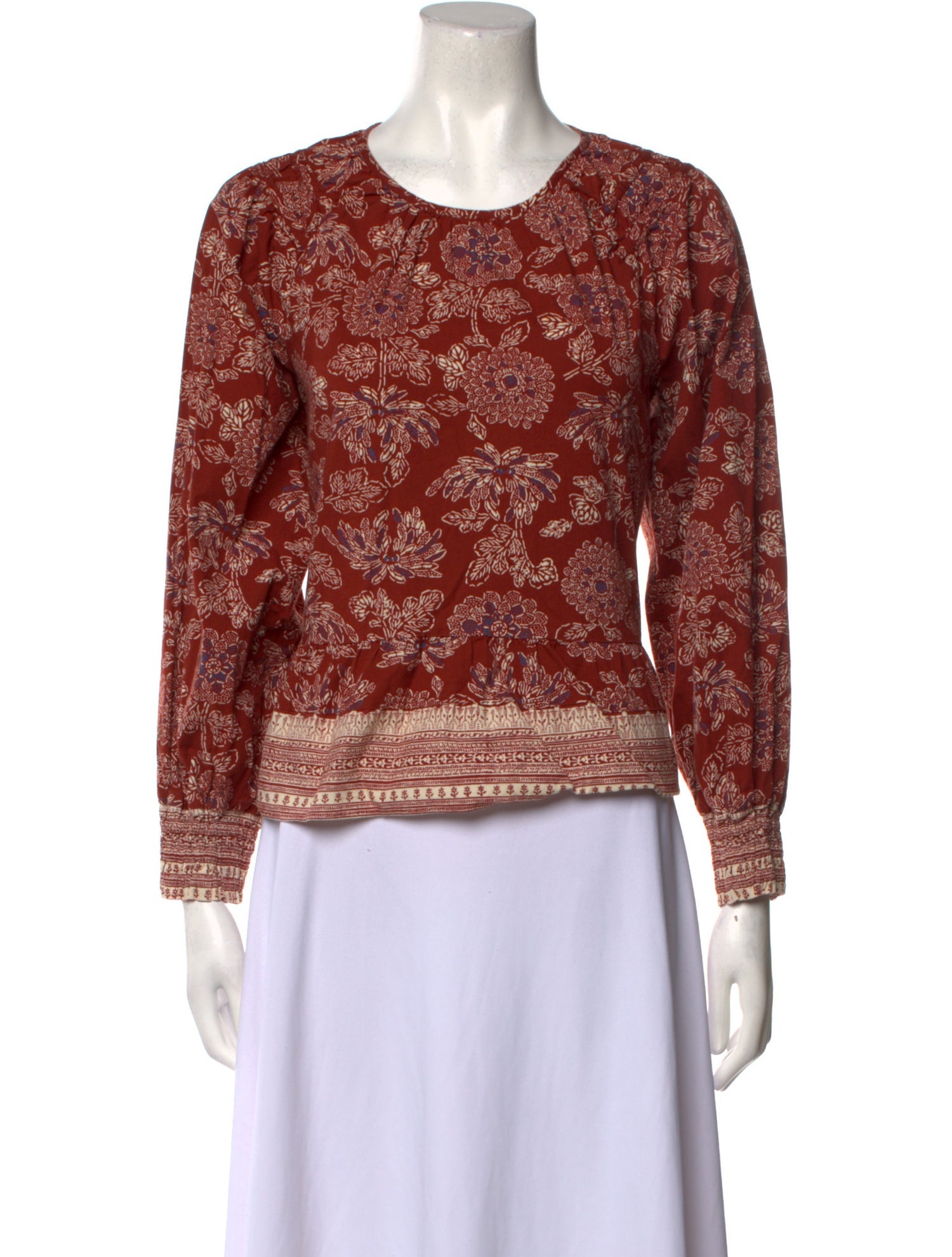 Veronica Beard Printed Crew Neck Sweatshirt