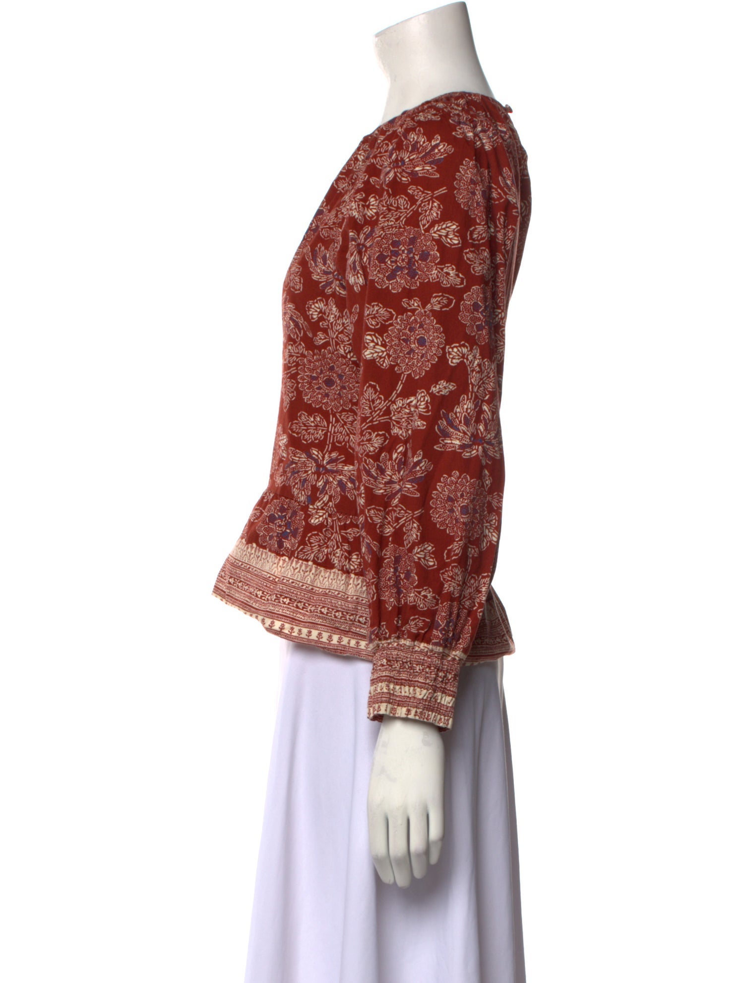 Veronica Beard Printed Crew Neck Sweatshirt