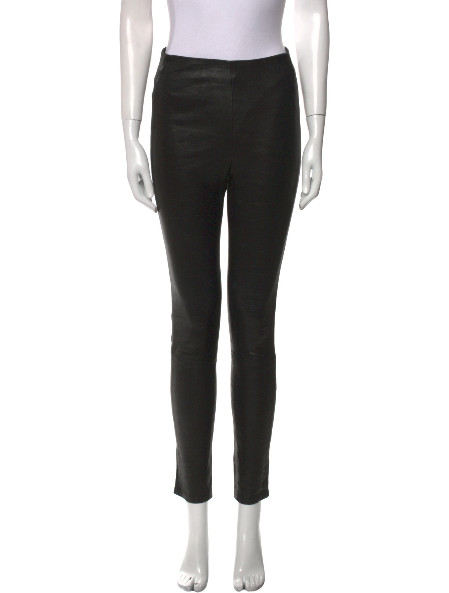 Veronica Beard Lamb Leather Skinny Leg Pants