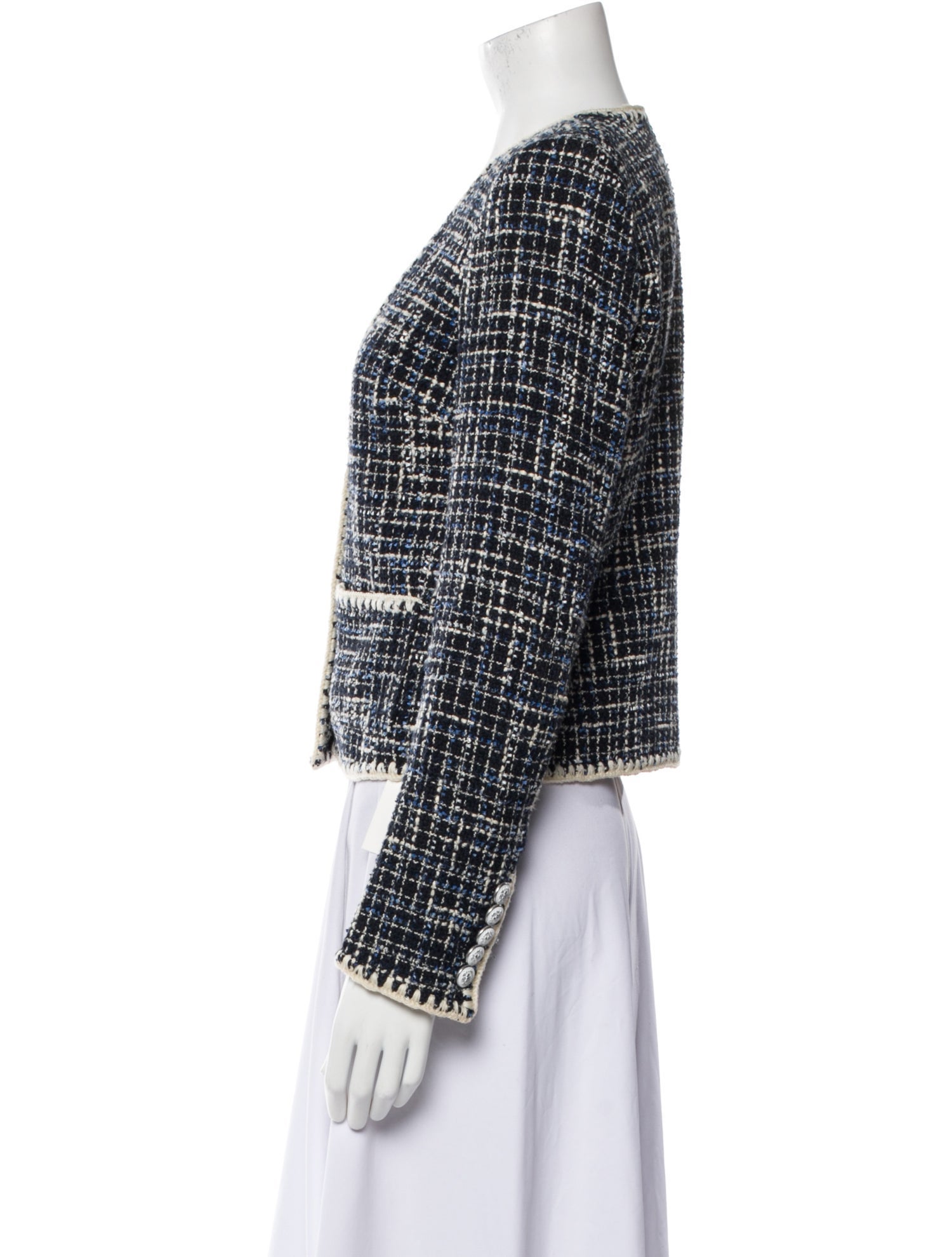 Veronica Beard Tweed Pattern Evening Jacket