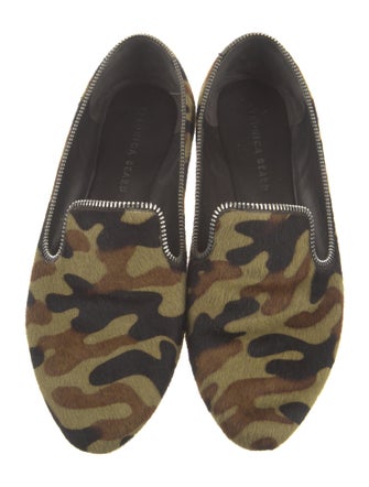 Veronica Beard Calf Hair Printed Loafers