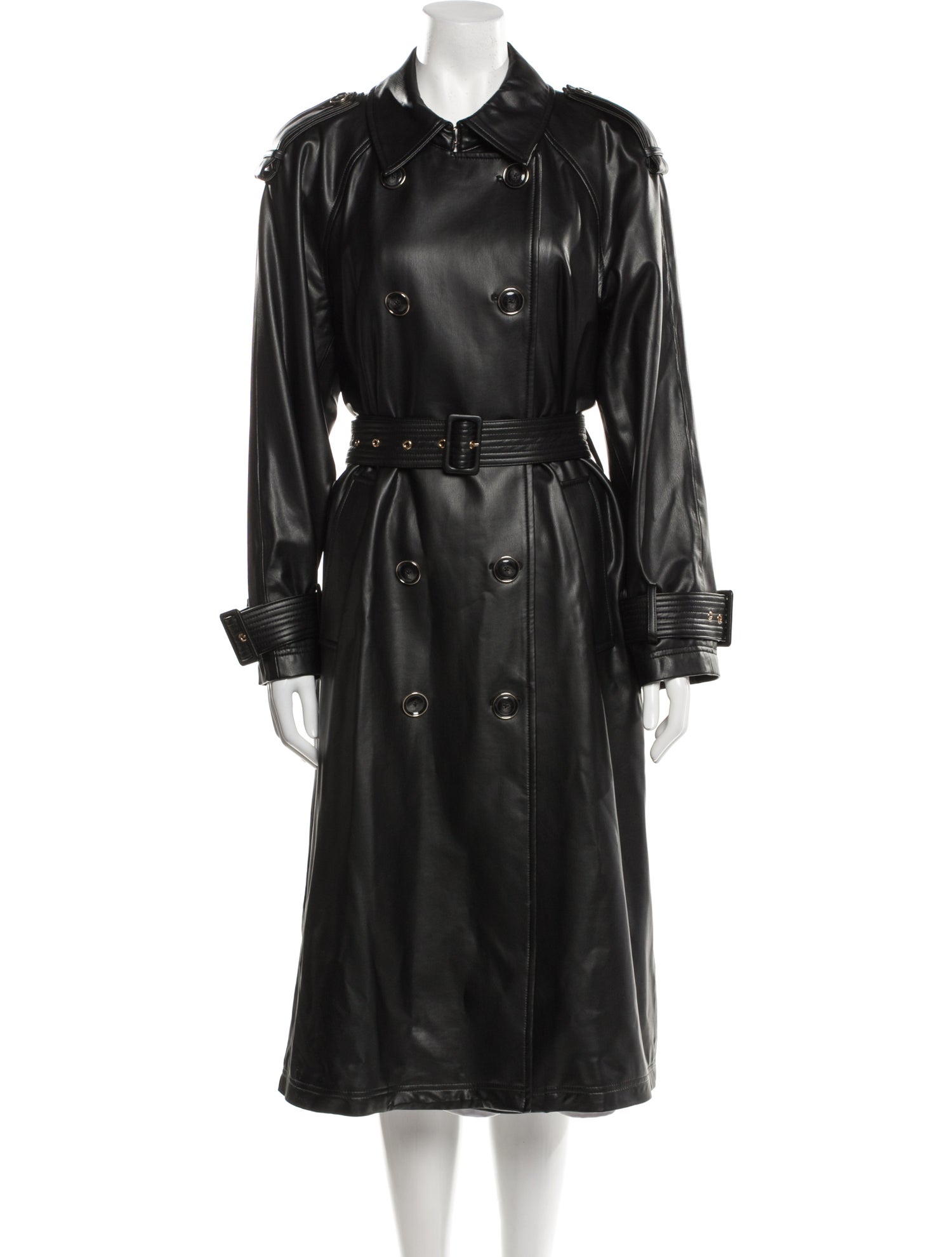 Veronica Beard Faux Leather Trench Coat