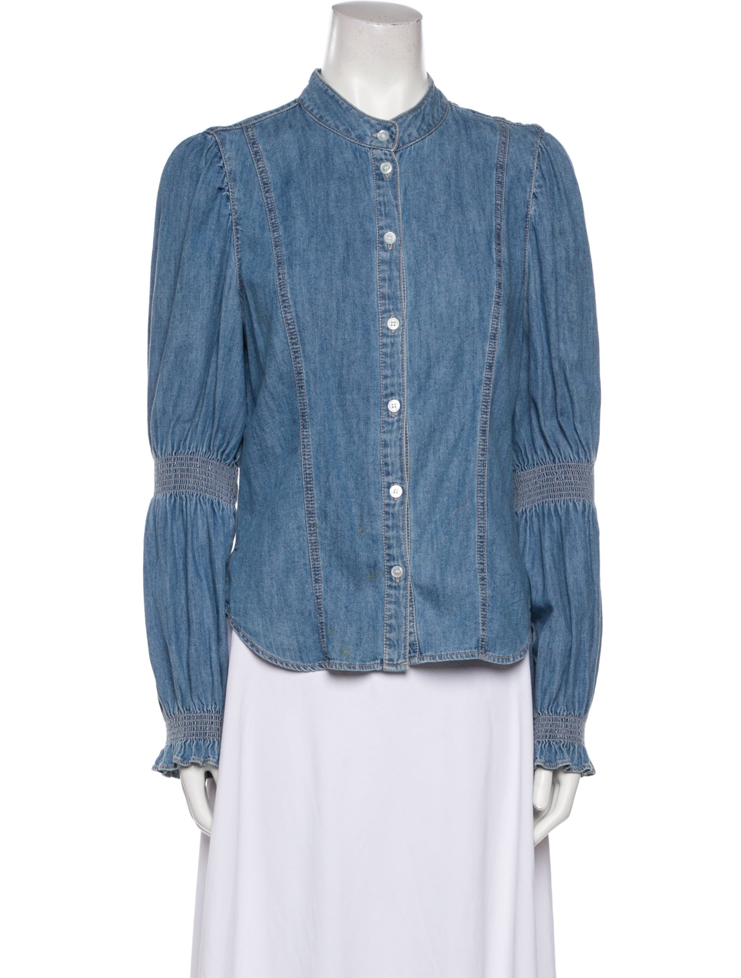 Veronica Beard Long Sleeve Button-Up Top