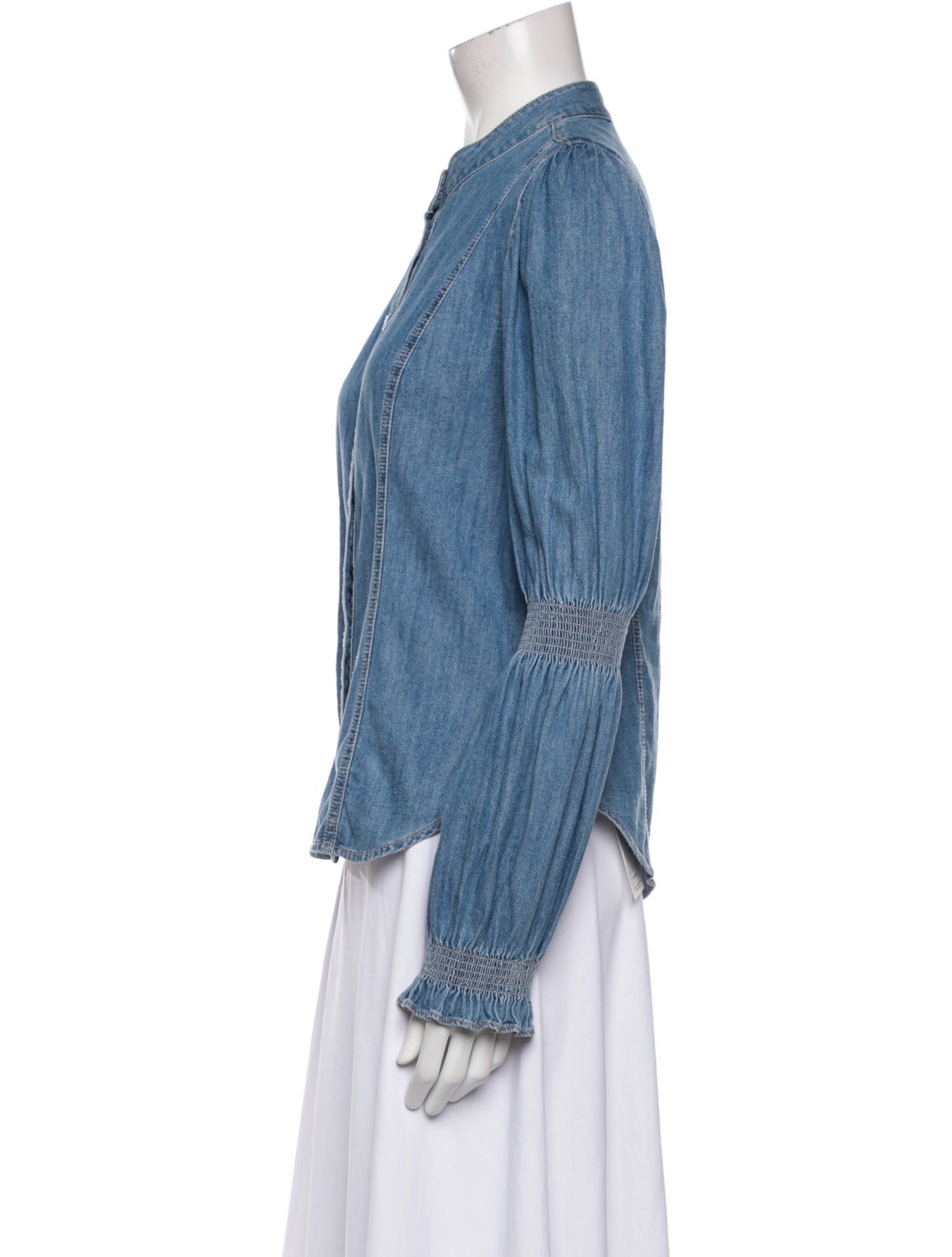 Veronica Beard Long Sleeve Button-Up Top