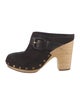 Veronica Beard Suede Studded Accents Mules