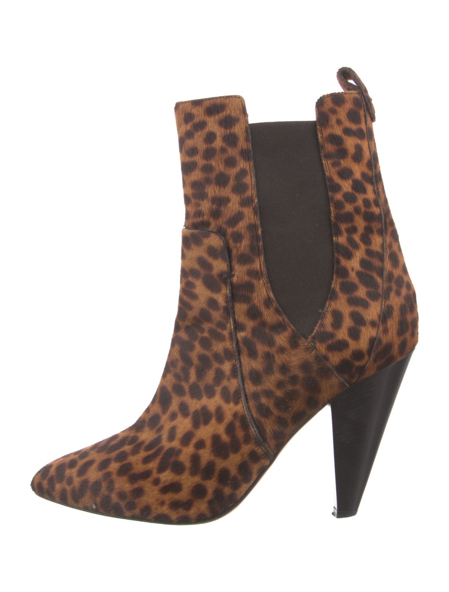 Veronica Beard Ponyhair Animal Print Chelsea Boots