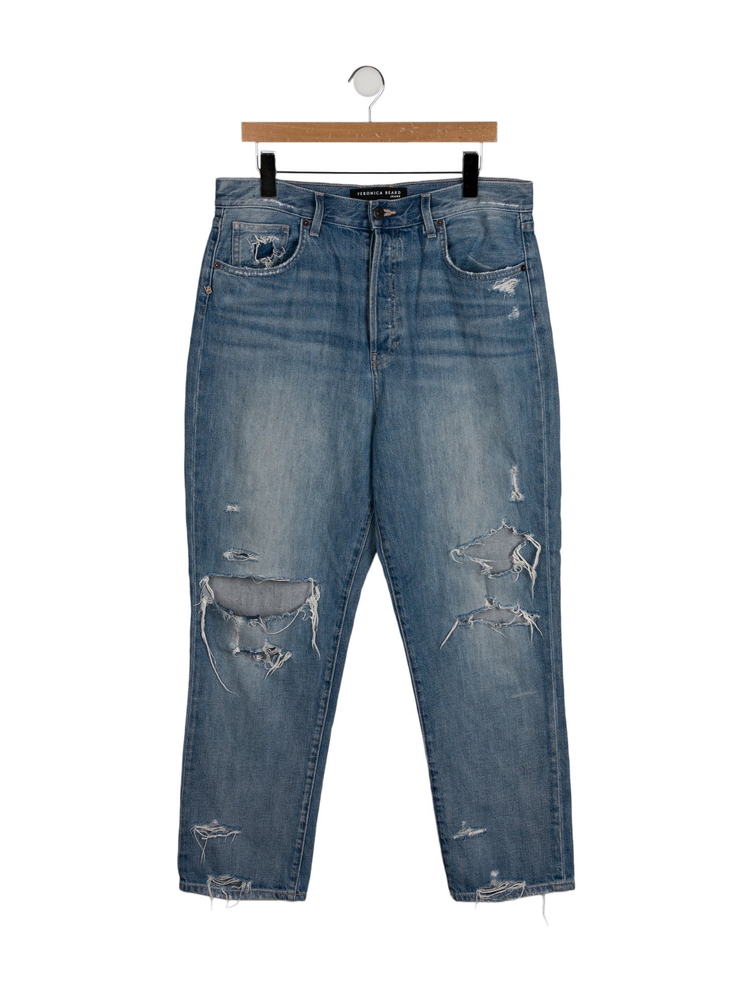 Veronica Beard High-Rise Straight Leg Jeans