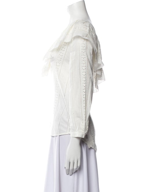 Veronica Beard One-Shoulder Long Sleeve Top