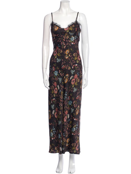 Veronica Beard Floral Print Long Dress
