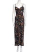 Veronica Beard Floral Print Long Dress