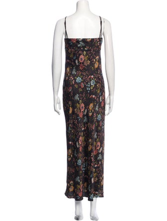 Veronica Beard Floral Print Long Dress
