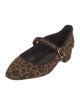 Veronica Beard Suede Animal Print Mary Jane Flats