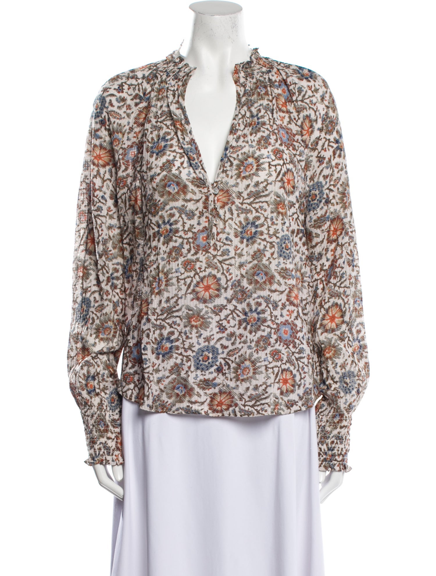 Veronica Beard Silk Printed Blouse