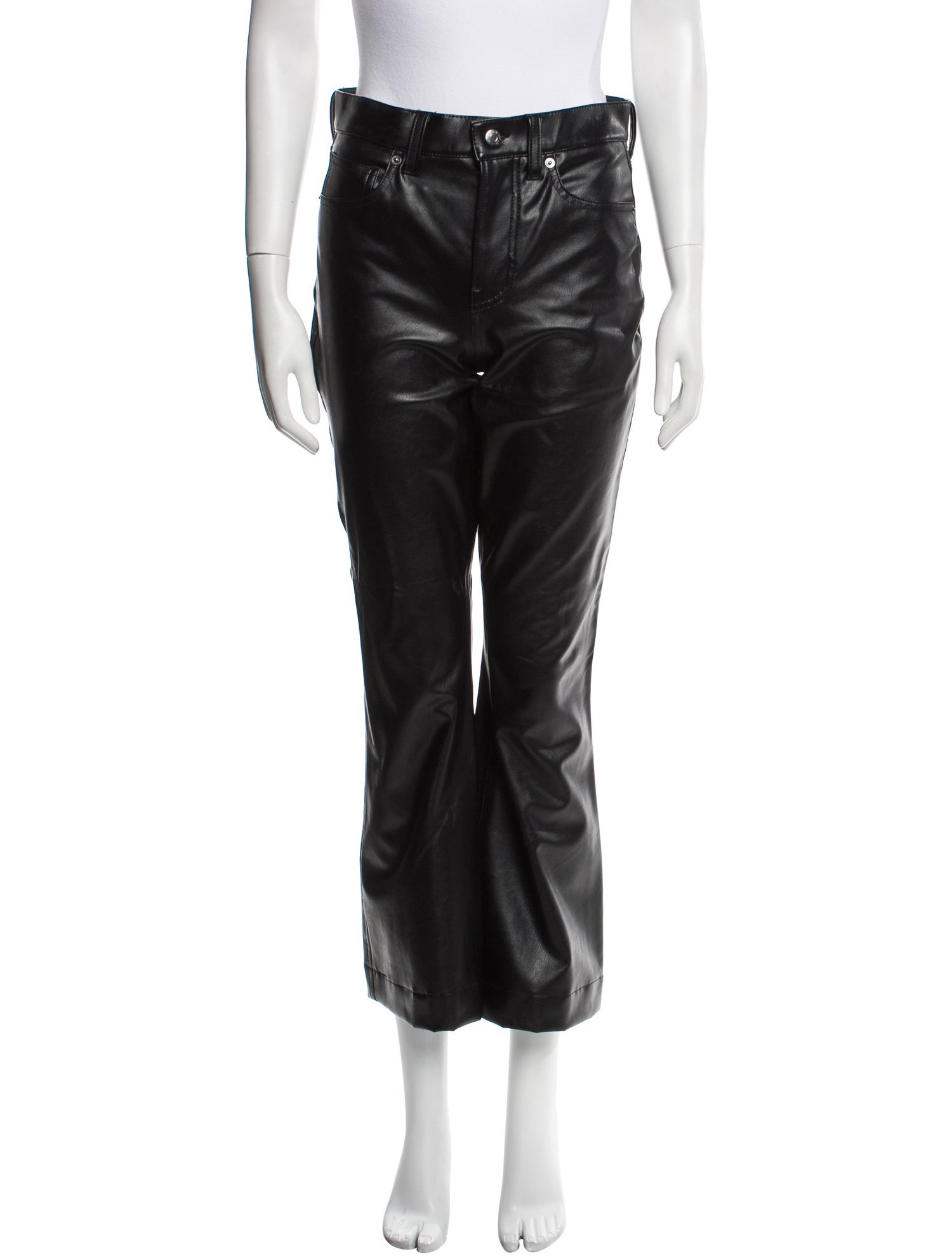 Veronica Beard Faux Leather Wide Leg Pants