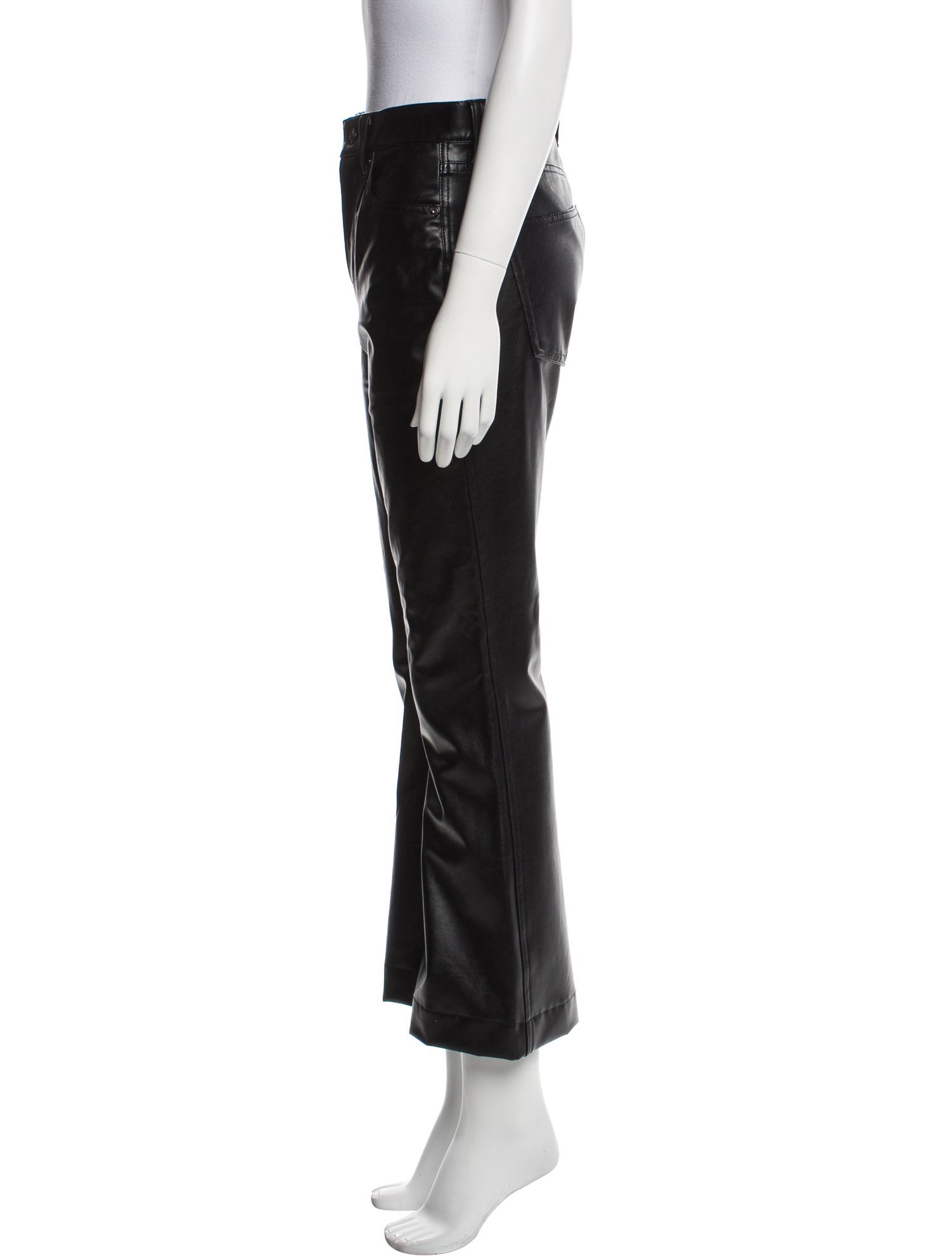 Veronica Beard Faux Leather Wide Leg Pants