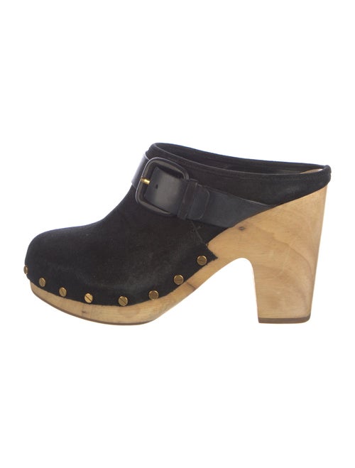 Veronica Beard Suede Studded Accents Mules