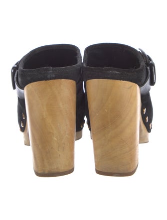 Veronica Beard Suede Studded Accents Mules