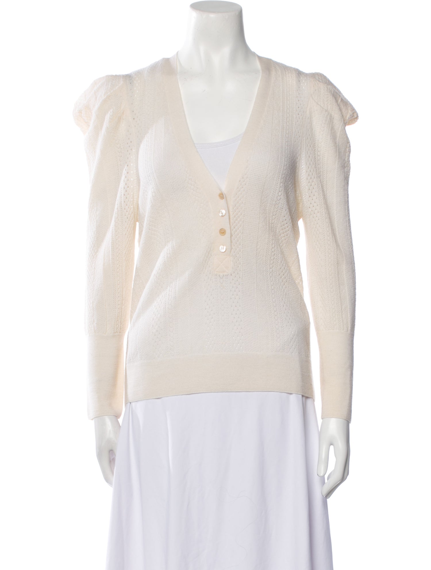 Veronica Beard Merino Wool V-Neck Sweater