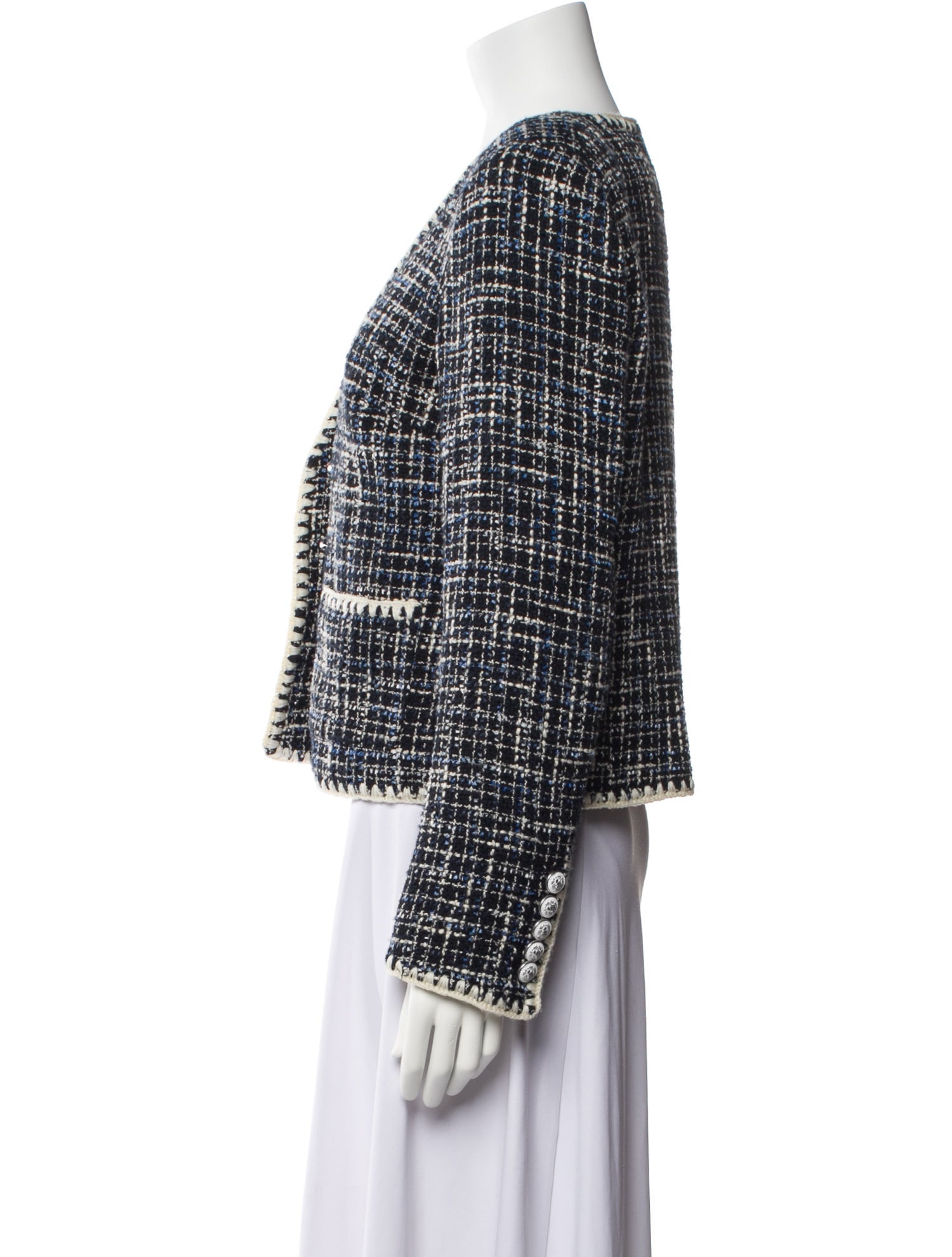 Veronica Beard Tweed Pattern Evening Jacket