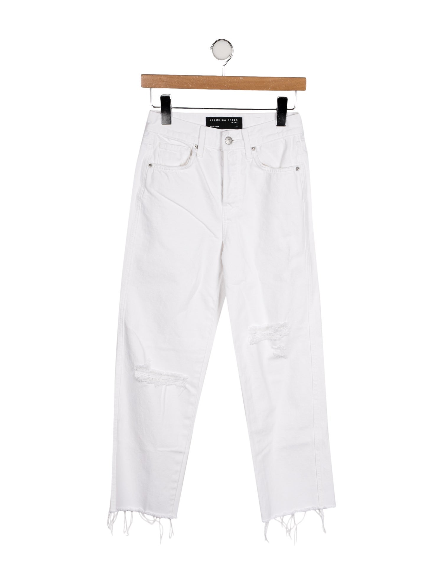 Veronica Beard Mid-Rise Straight Leg Jeans