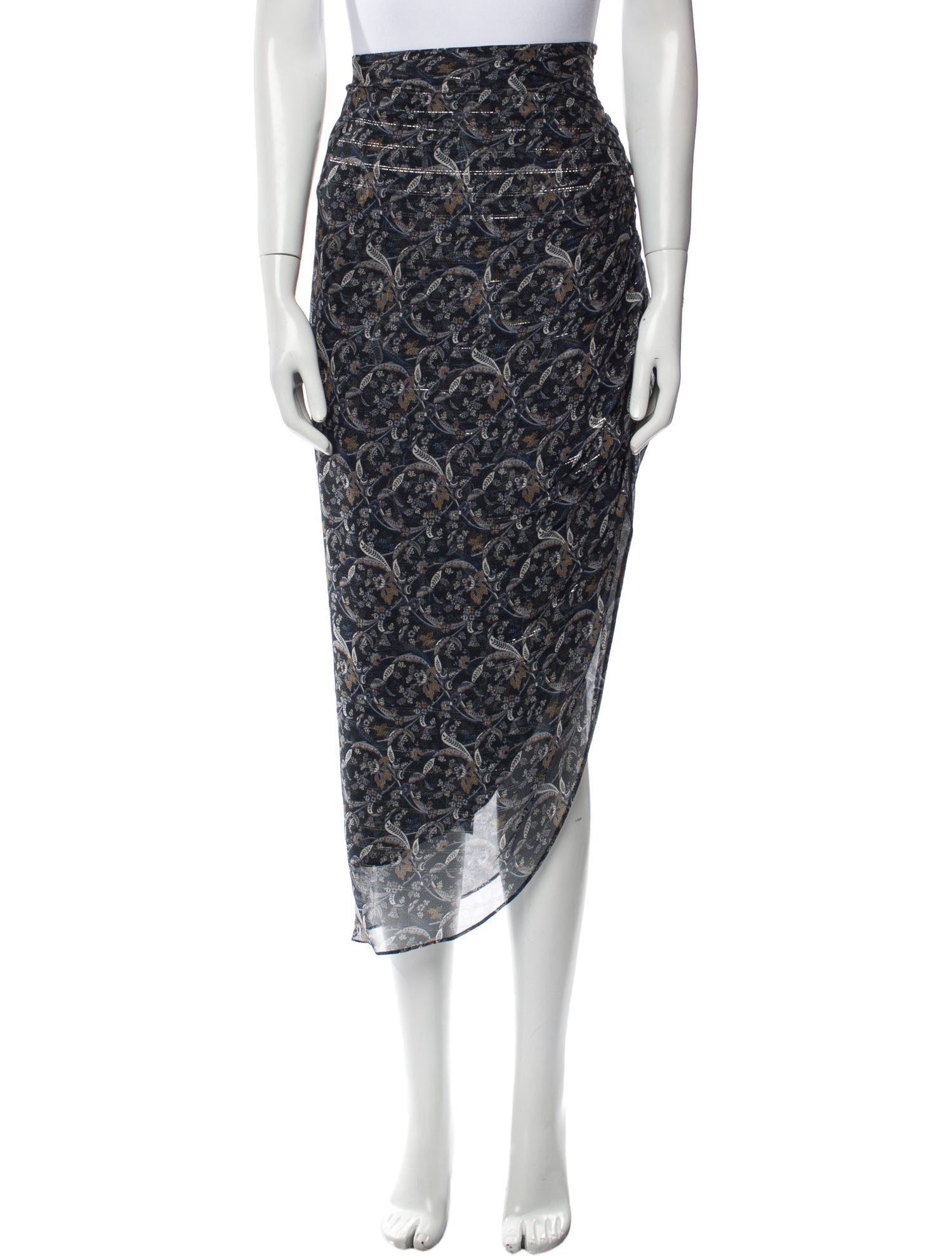 Veronica Beard Silk Midi Length Skirt