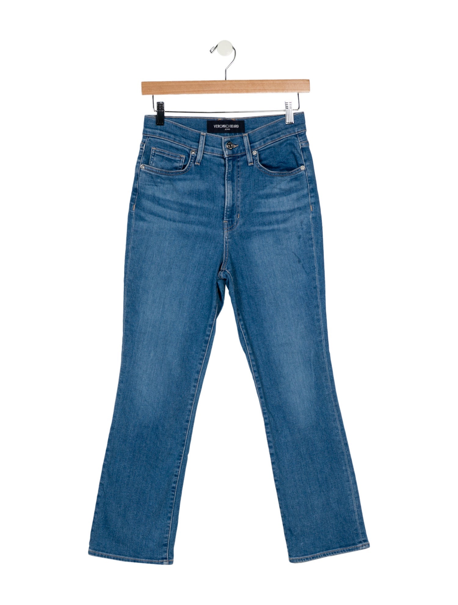 Veronica Beard High-Rise Straight Leg Jeans