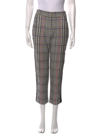 Veronica Beard Houndstooth Print Straight Leg Pants