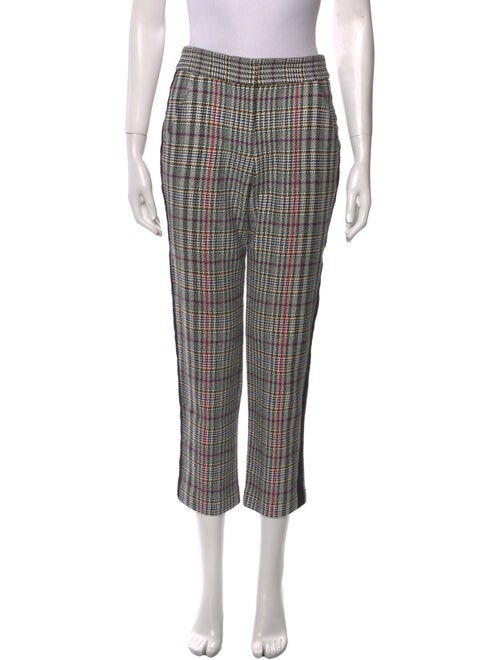 Veronica Beard Houndstooth Print Straight Leg Pants