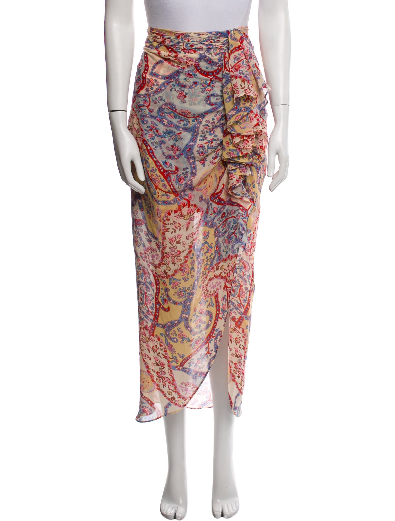 Veronica Beard Silk Midi Length Skirt