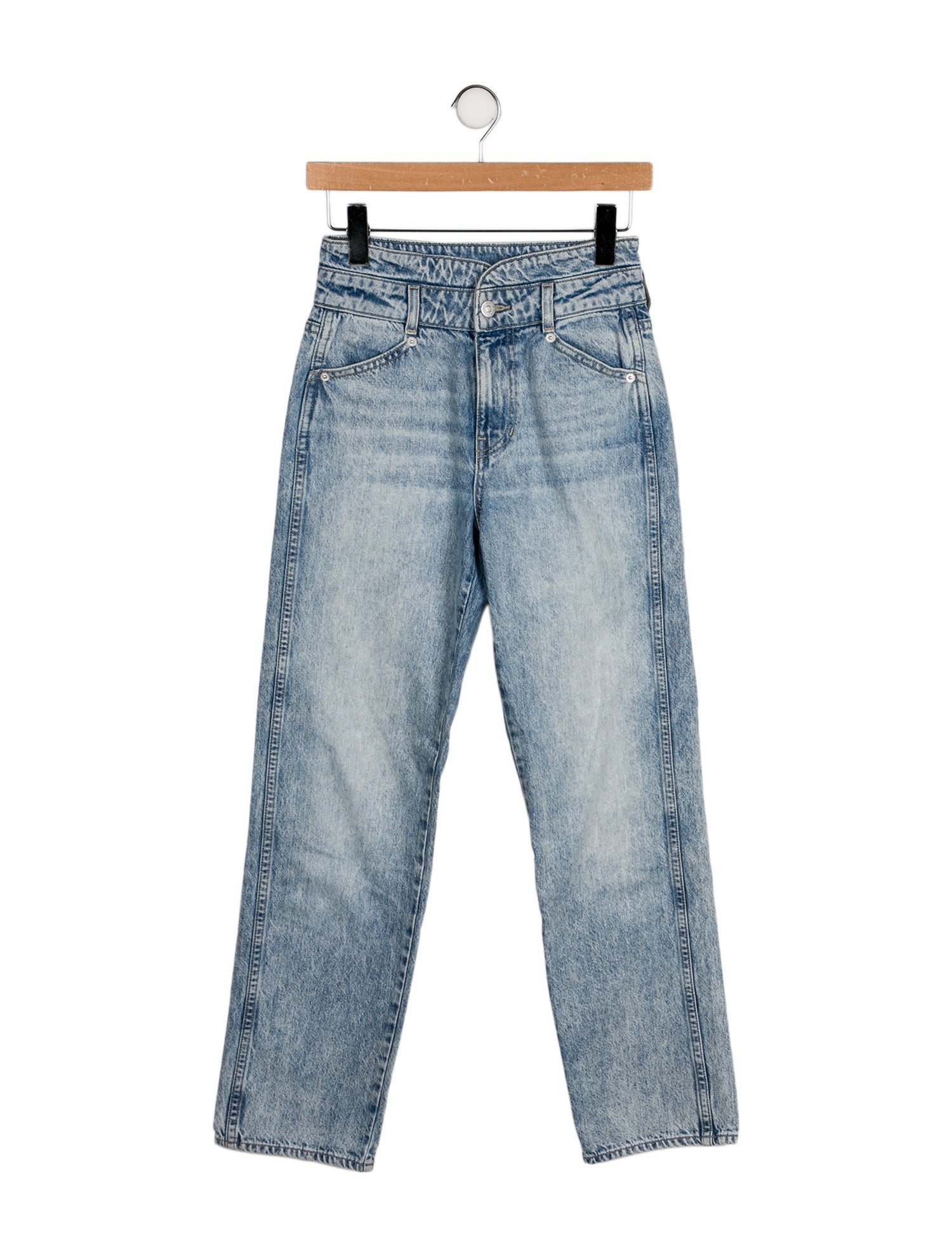 Veronica Beard High-Rise Straight Leg Jeans