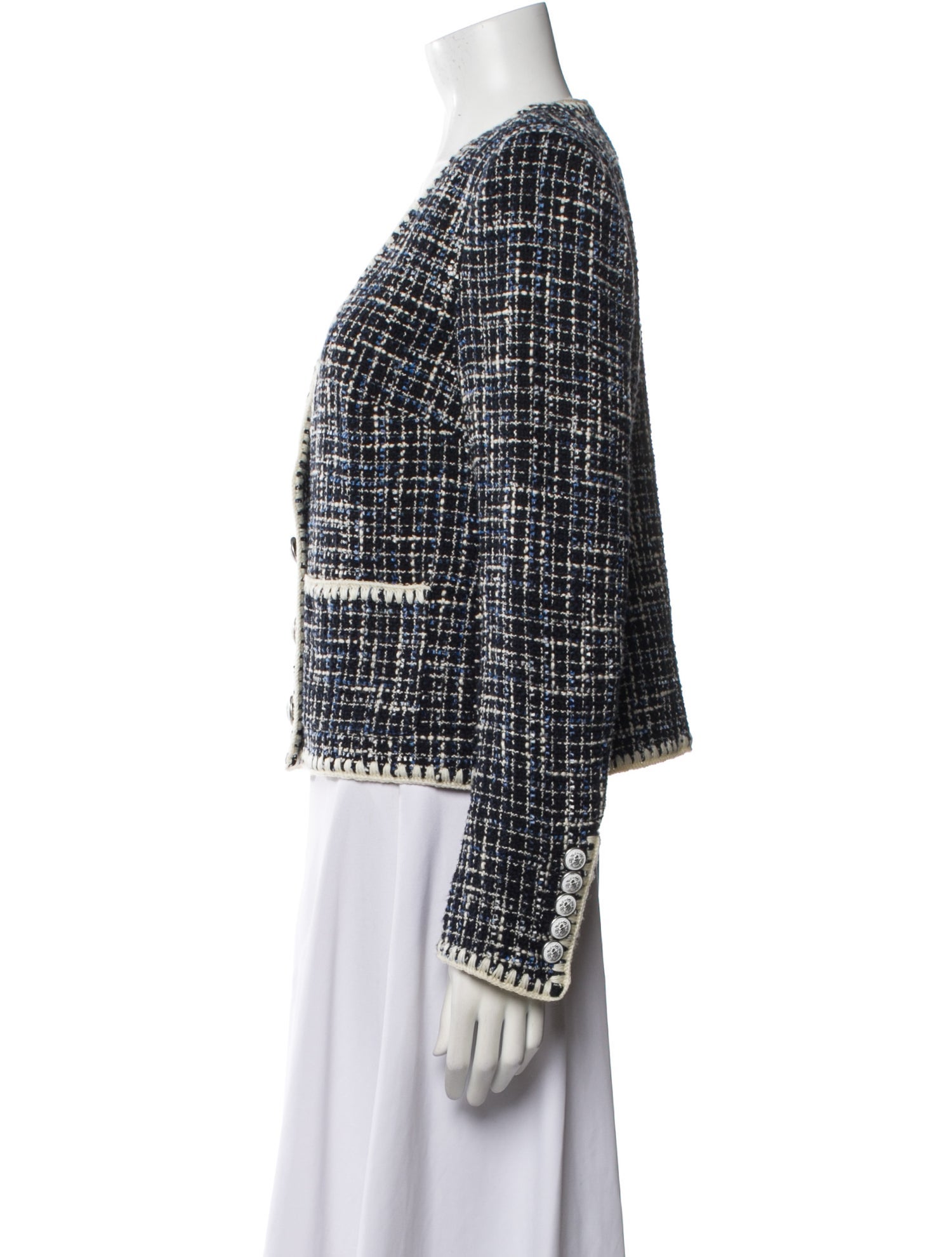 Veronica Beard Tweed Pattern Evening Jacket