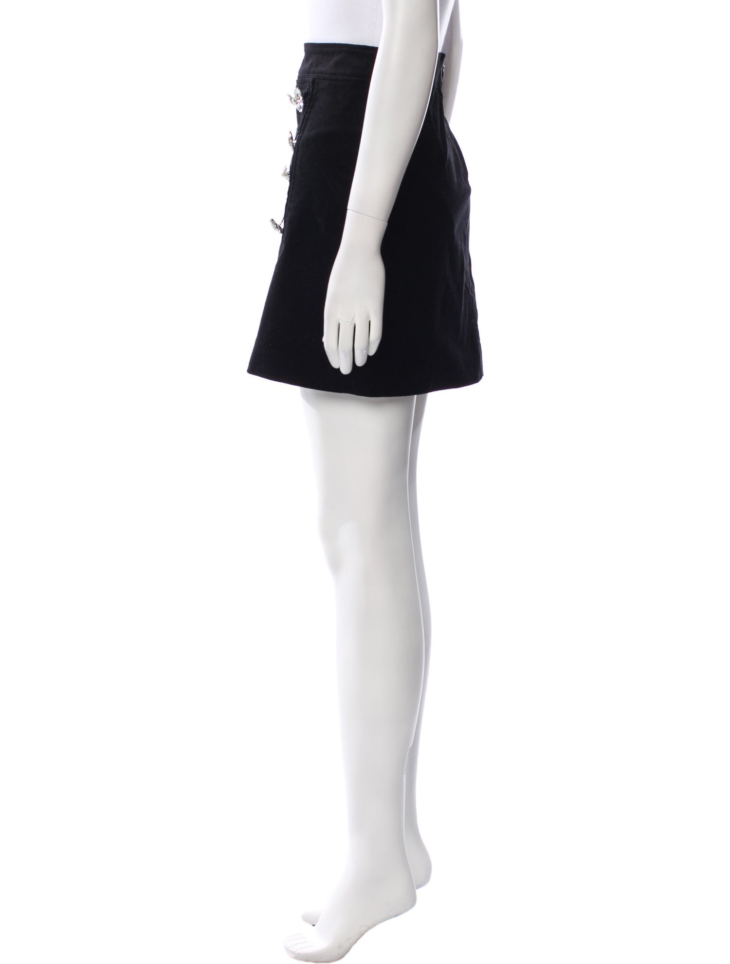 Veronica Beard Crystal Embellishments Mini Skirt