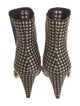 Veronica Beard Fur Houndstooth Print Chelsea Boots