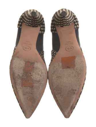 Veronica Beard Fur Houndstooth Print Chelsea Boots