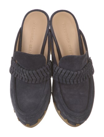 Veronica Beard Suede Studded Accents Mules