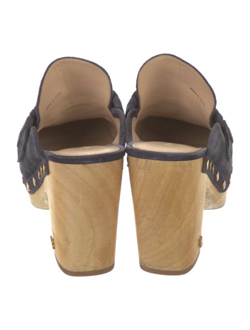 Veronica Beard Suede Studded Accents Mules