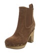 Veronica Beard Suede Studded Accents Chelsea Boots
