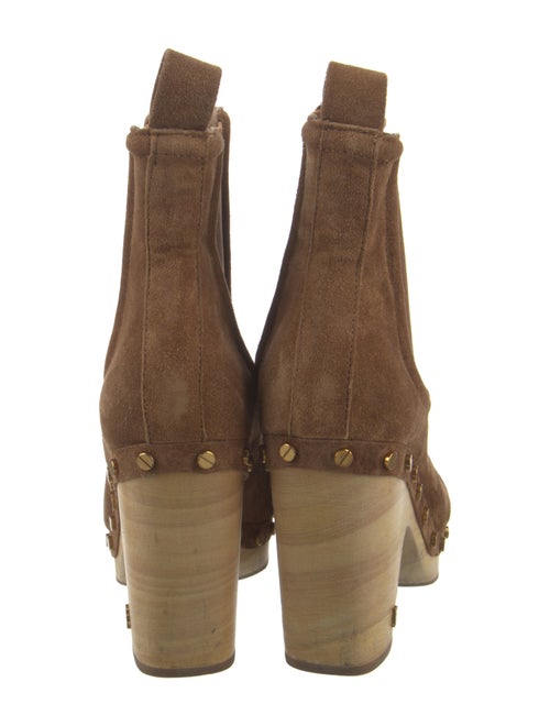 Veronica Beard Suede Studded Accents Chelsea Boots