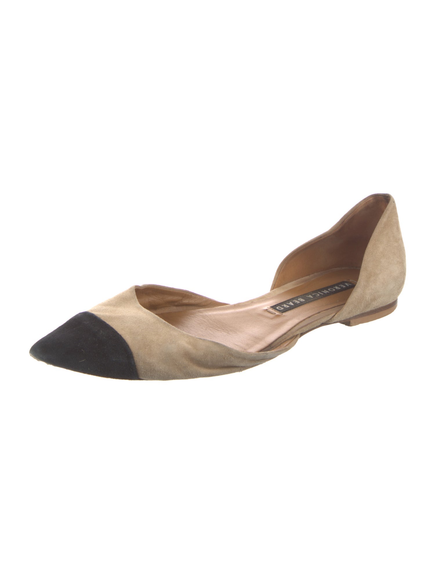 Veronica Beard Suede Printed D'Orsay Flats