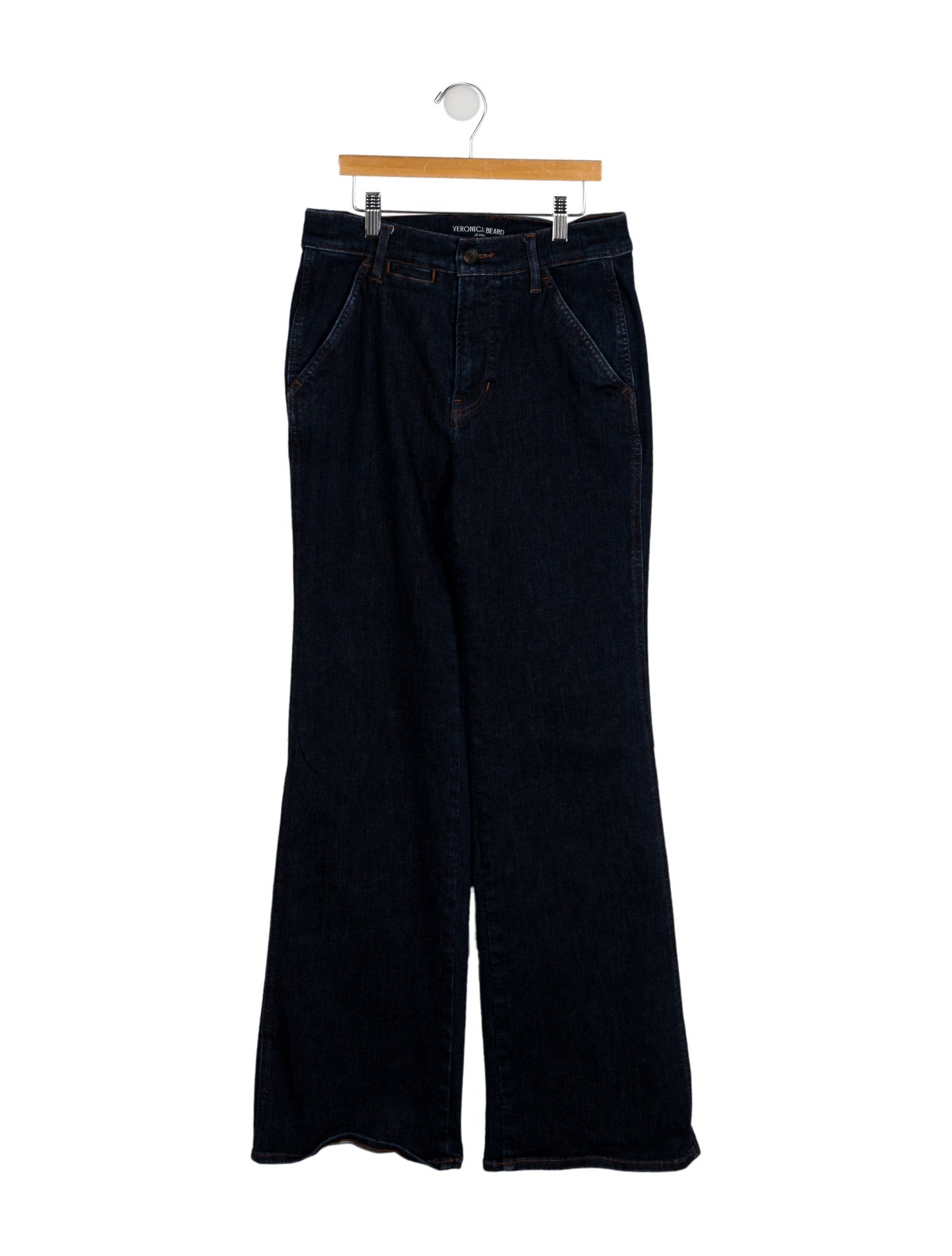 Veronica Beard High-Rise Wide Leg Jeans