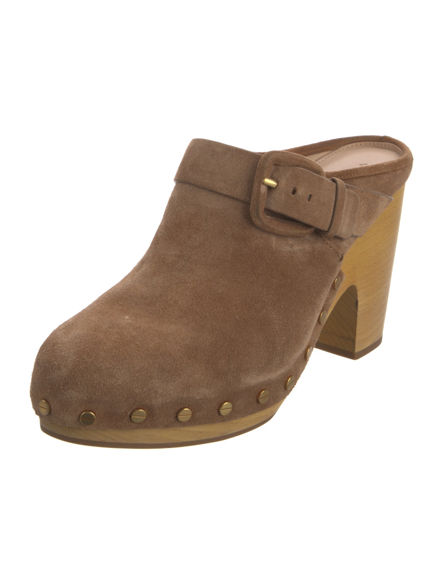 Veronica Beard Suede Studded Accents Mules