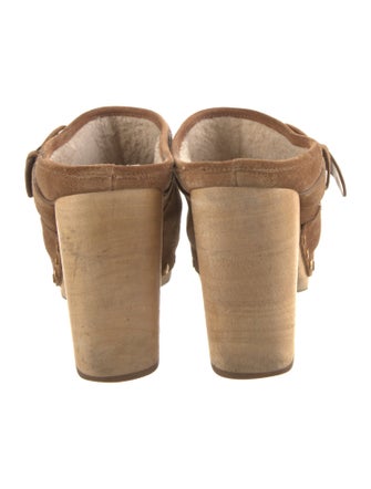 Veronica Beard Suede Studded Accents Mules