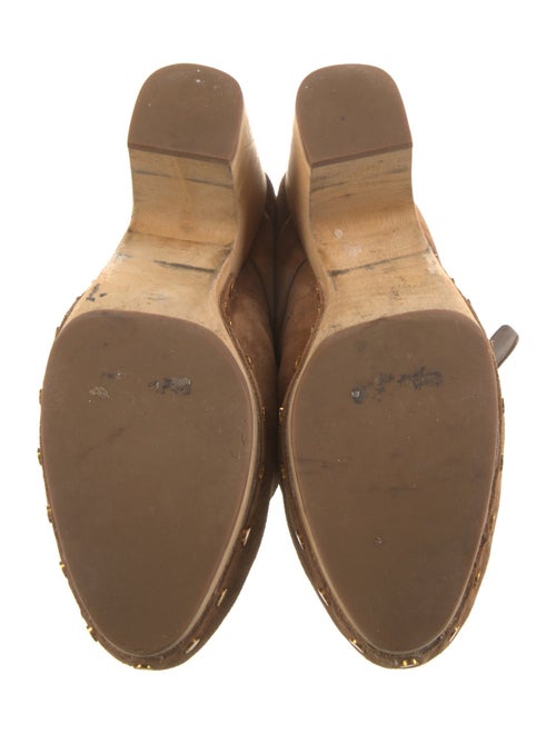 Veronica Beard Suede Studded Accents Mules