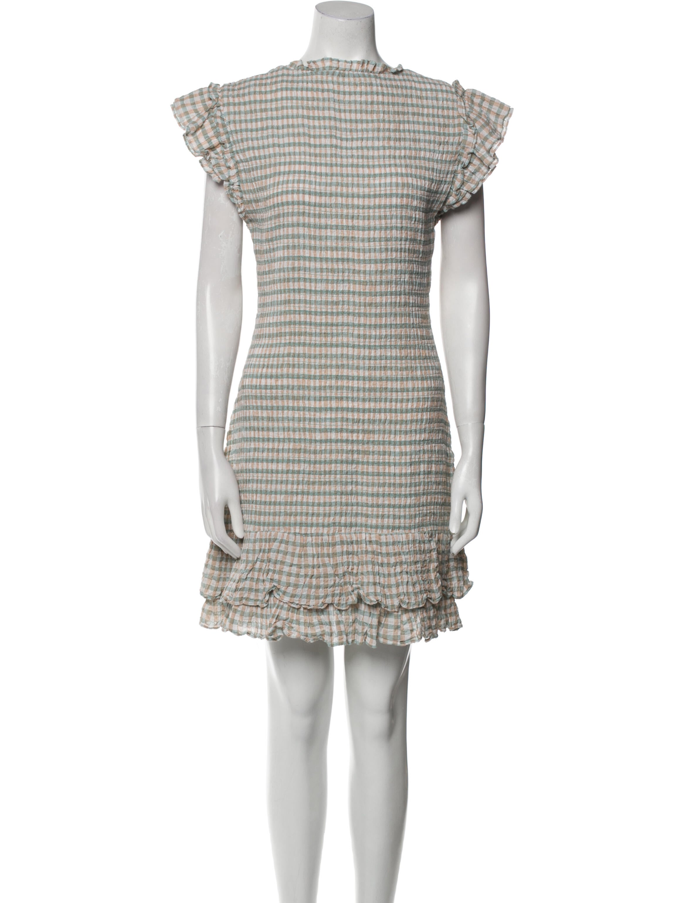 Veronica Beard Plaid Print Mini Dress