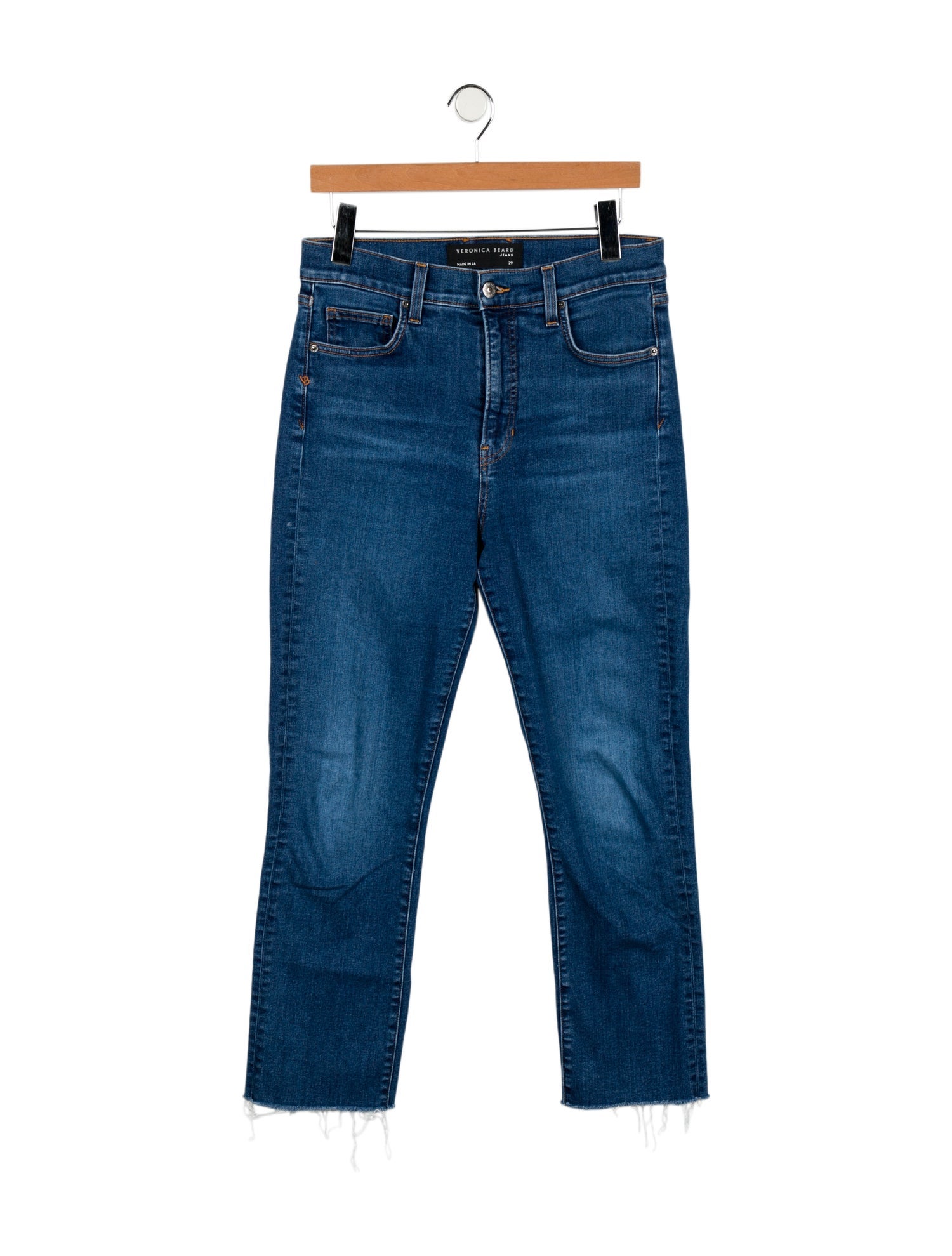 Veronica Beard High-Rise Straight Leg Jeans