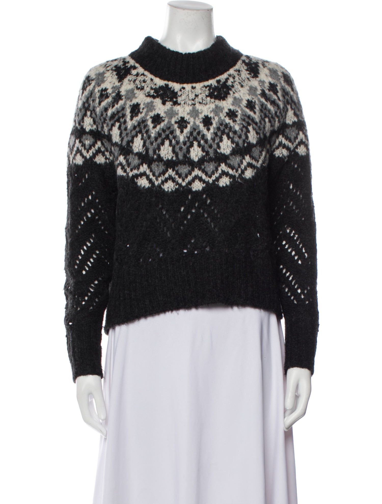 Veronica Beard Printed Crew Neck Sweater