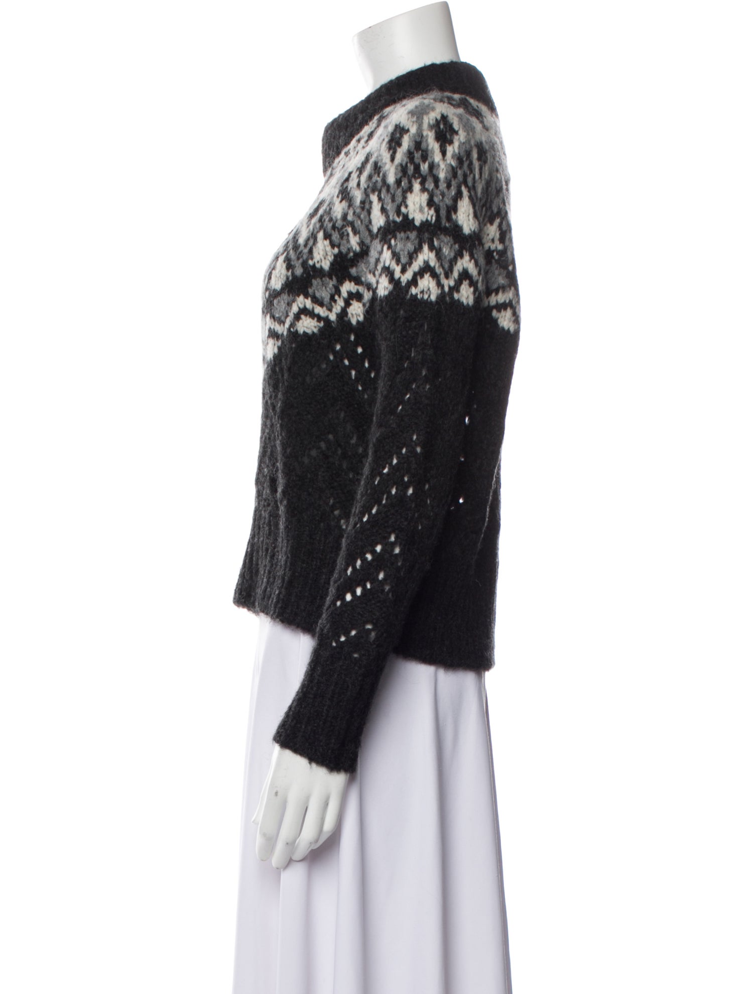 Veronica Beard Printed Crew Neck Sweater