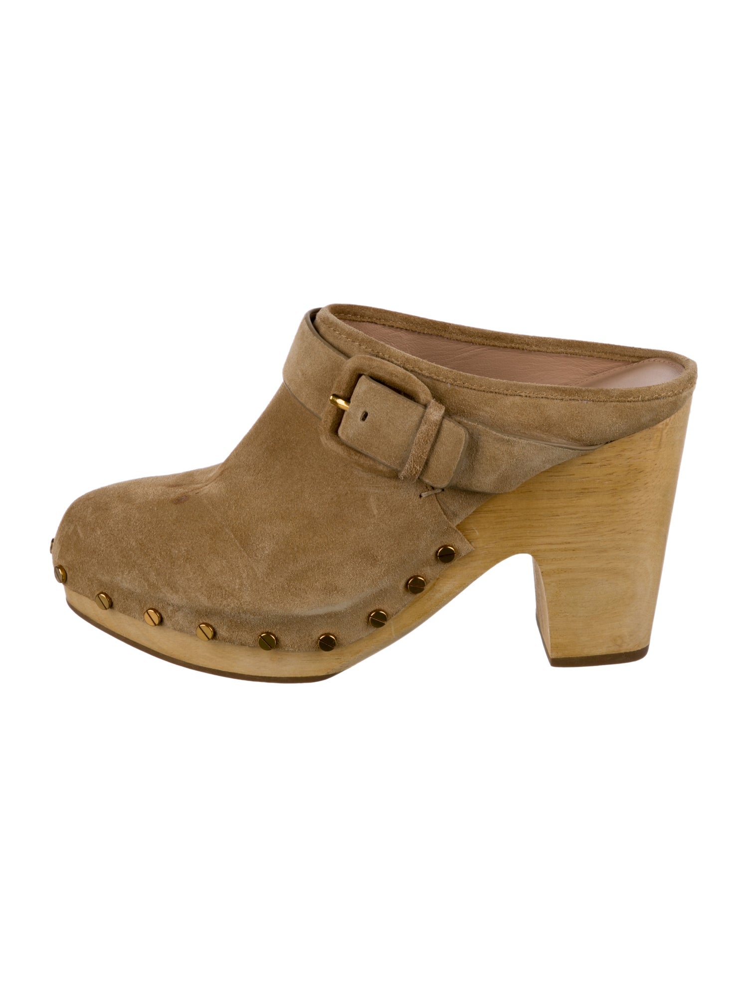 Veronica Beard Suede Studded Accents Mules
